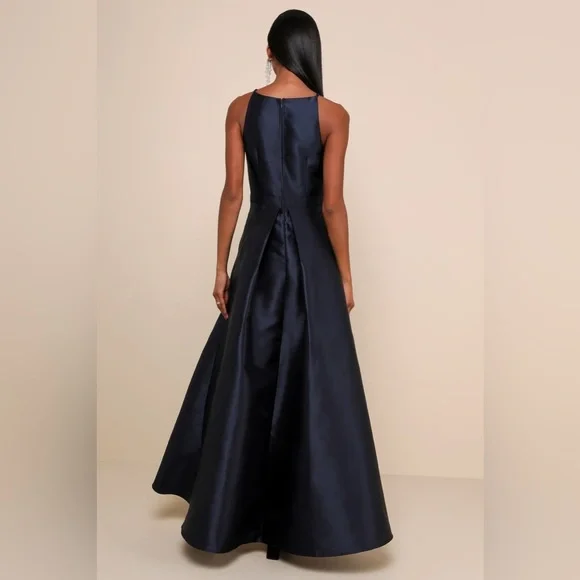 Lulu's Navy High-Low Dress - Picture 3 of 4